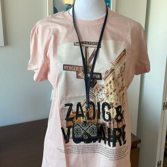 TORY BURCH Headphone case with strap Blue Jacquard - Picture 2 of 5